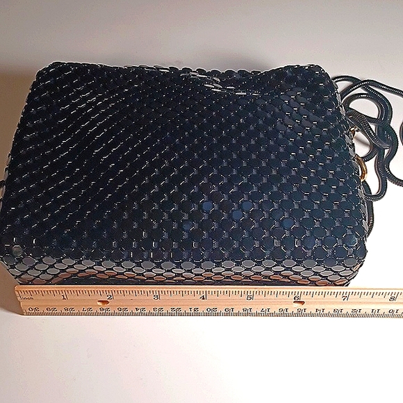 Vintage Black Spangle Mesh Clutch - Picture 2 of 5